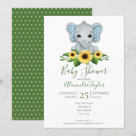 Convites Chá de fraldas Elefante Cento Personalizado
