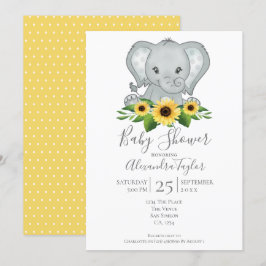 Convites Chá de fraldas Elefante Cento Personalizado