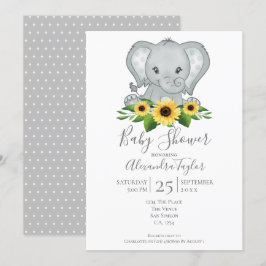 Convites Chá de fraldas Elefante Cento Personalizado