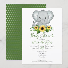 Convites Chá de fraldas Elefante Cento Personalizado