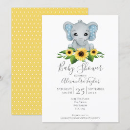 Convites Chá de fraldas Elefante Cento Personalizado
