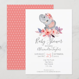 Convites Chá de fraldas Elefante Cento Personalizado