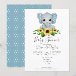 Convites Chá de fraldas Elefante Cento Personalizado