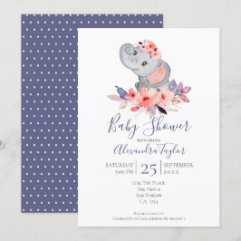 Convites Chá de fraldas Elefante Cento Personalizado