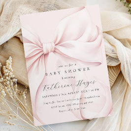 Convites Chá de fraldas Elegante de Arco rosa