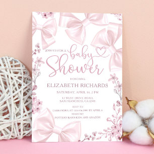 Convites Chá de fraldas Elegante de Tema do Arco Blush