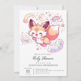 Convites Chá de fraldas Elegante Forest Fox