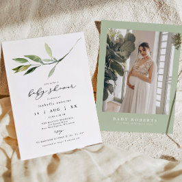 Convites CHÁ DE FRALDAS Elegante Minimalista de Greenerescê