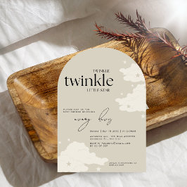 Convites Chá de fraldas Elegante Twinkle Twinkle Little Sta