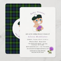 Chá de fraldas Escocês De Flor De Tijolo De Tartan