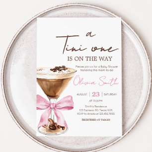 Convites Chá de fraldas Espresso Martini, Arco rosa