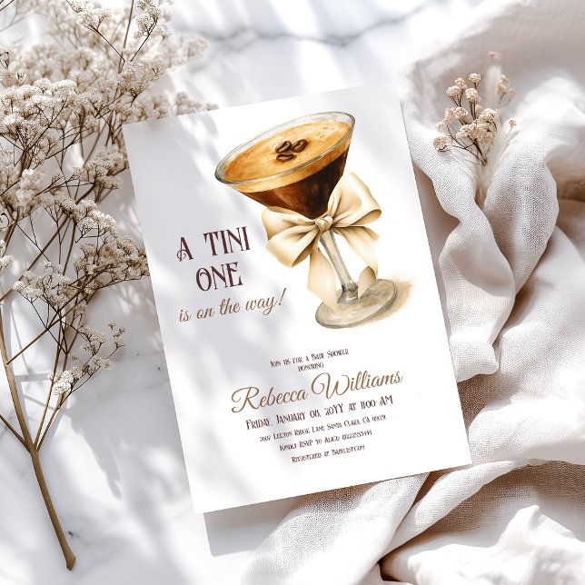 Convites Chá de fraldas Espresso Martini Neutro Por Sexo Re (Criador carregado)