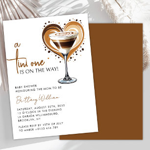 Convites Chá de fraldas Espresso Martini Tini One