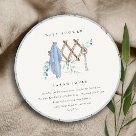 Convites Chá de fraldas Essencial de Bebê Menino Bico