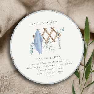 Convites Chá de fraldas Essencial de Bebê Menino Bico