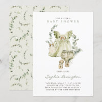 Chá de fraldas Eucalyptus de Vestido Verde Boho