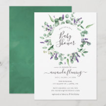 Chá de fraldas Eucalyptus Lavanda Greenery