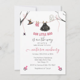 Convites Chá de fraldas Fantasma Bonito do Halloween Boo