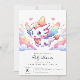 Convites Chá de fraldas Fantasy Dragon Encantado