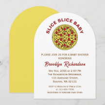 Chá de fraldas Fatia de Pizza Neutral de Gênero