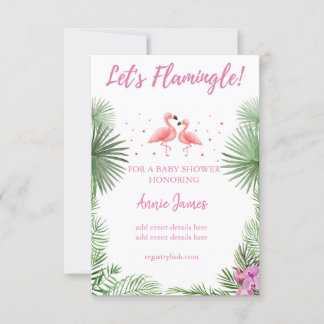 Convites chá de fraldas flamingo