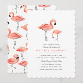 Convites Chá de fraldas Flamingo