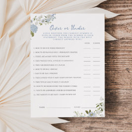 Convites Chá de fraldas Floral Azul Suave Sobre ou Sob Plac