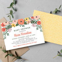 Chá de fraldas Floral Coral Blush Whimsic