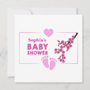 Convites Chá de fraldas Floral Cute Personalizado