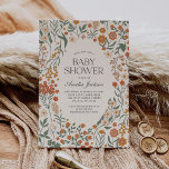 Convites Chá de fraldas Floral da Vintage Retro<br><div class="desc">Convide amigos e família para compartilhar a alegria da sua chegada com este convite de chá de fraldas floral vintage.</div>