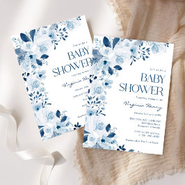 Convites Chá de fraldas Floral de Flor Selvagem