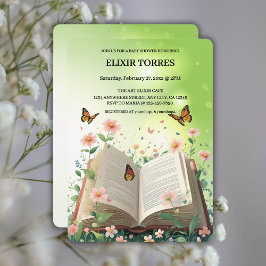 Convites Chá de fraldas Floral de Storybook do Jardim Moder