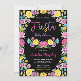 Convites Chá de fraldas Floral Fiesta Chic Mexicano