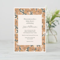 Chá de fraldas Floral Modern Boho Earthy Ochre