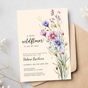 Convites Chá de fraldas Floral Neutral de Boho Russo de Flo