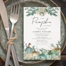 Chá de fraldas Floral Neutro Pumpkin Watercolor