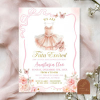 Chá de fraldas Floral Rosa Ballerina Tutu