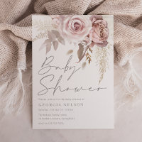 Chá de fraldas Floral Rosa Blush Divine Dusty