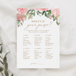 Convites Chá de fraldas Floral Rosa O que há no seu jogo de