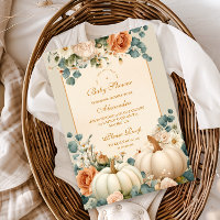 Chá de fraldas Floral Russo Pumpkin
