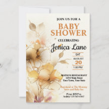 Chá de fraldas Floral Rustico Elegante