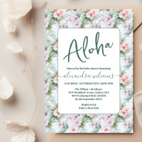Chá de fraldas floral tropical Aloha