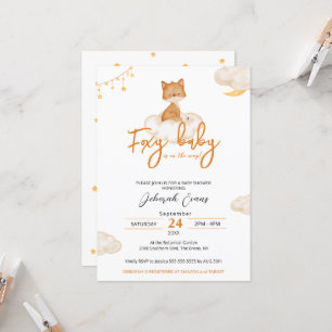 Convites Chá de fraldas Foxy Baby