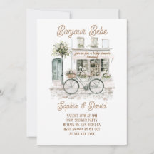 Chá de fraldas Francês Bonjour Bebe Floral