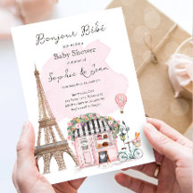 Chá de fraldas Francês Parisiense Bonjour Bebe Par