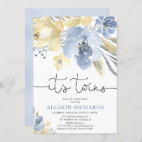 Chá de fraldas gêmeo, jovem rapaz neutro floral