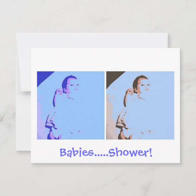 Convites Chá de fraldas Gêmeos (Frente)