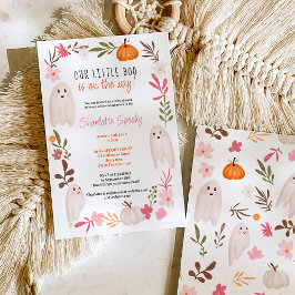 Convites Chá de fraldas Ghosts Cuide do Dia das Bruxas