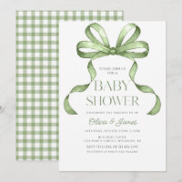 Chá de fraldas Gingham, Arco verde-sábio