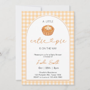 Convites Chá de fraldas Gingham Cutie Pumpkin Fall